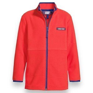 Lands’ End Grid Fleece Zip Up Jacket